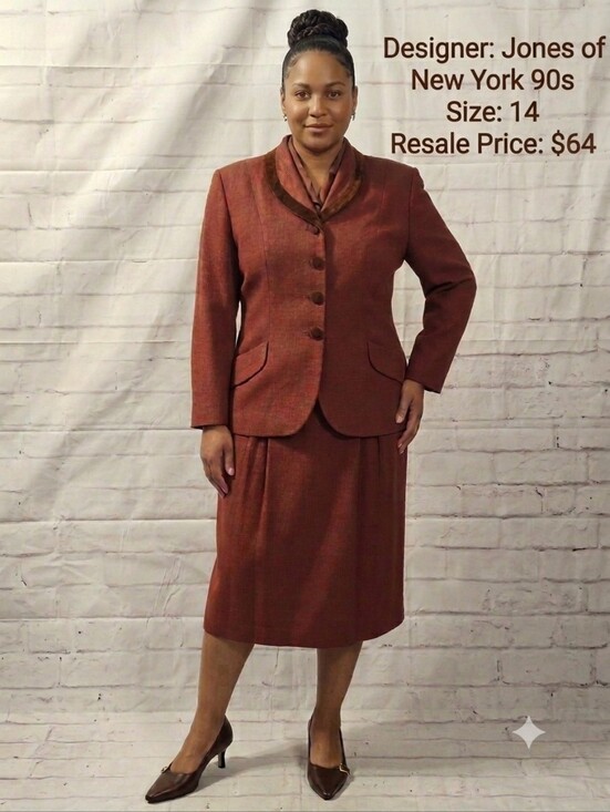Jones New York Dresses & Skirts - Jones New York Rust-Toned Midi Skirt - Tailored Pencil Silhouette